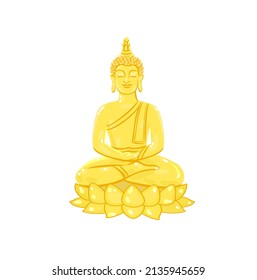 Illustration Thai Buddha Image vector.