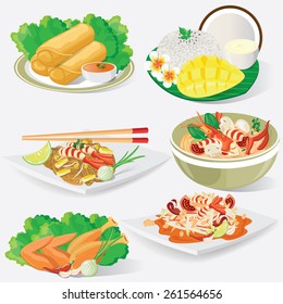 illustration. Thai cuisine 