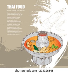 illustration of Thai food. 