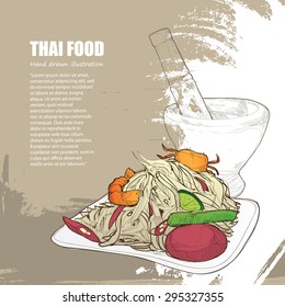 illustration of Thai food 