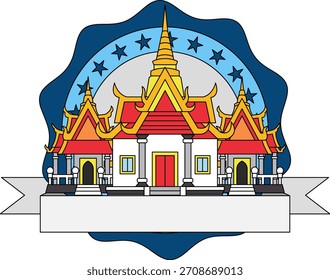 ilustração de um logotipo de templo tailandês