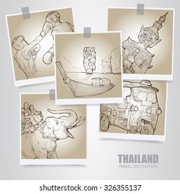 illustration of Thailand. Thailand background.