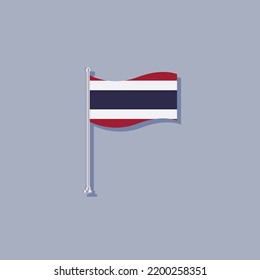 Illustration of Thailand flag Template