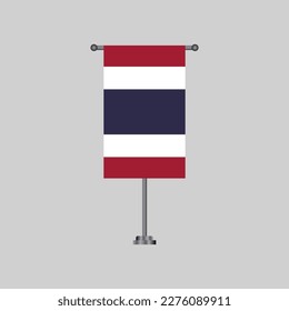 Ilustración de la plantilla de la bandera de Tailandia