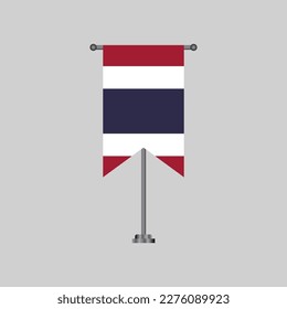 Ilustración de la plantilla de la bandera de Tailandia
