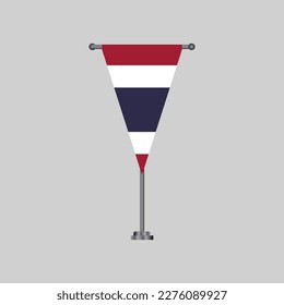 Ilustración de la plantilla de la bandera de Tailandia