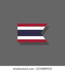 Ilustración de la plantilla de la bandera de Tailandia