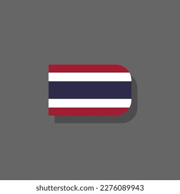 Ilustración de la plantilla de la bandera de Tailandia