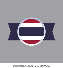 Ilustración de la plantilla de la bandera de Tailandia