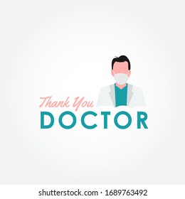 Illustration Thank You Doctor, Nurse, Medical Staff