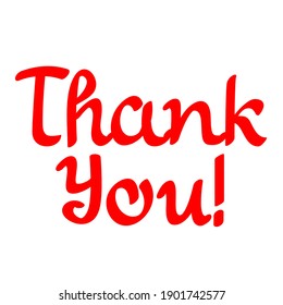 illustration of the Thank you handwritten lettering
