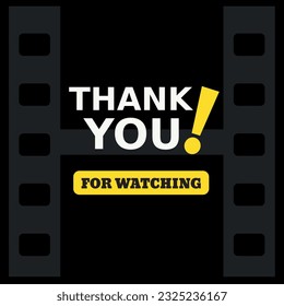 Illustration Thank you for watching the video is professionally designed against a cinematic background svg
