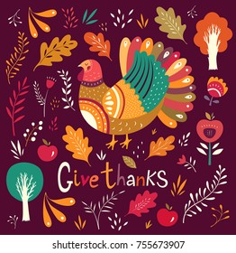 Illustration for Thanksgiving day