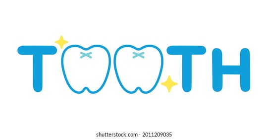 It is an illustration that arranges the letters of the teeth. Since it is vector data, it can be easily edited.