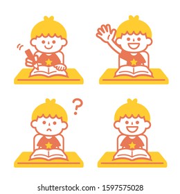 Illustration that boys are learning