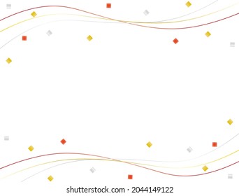 Es una ilustración que se puede utilizar para saludos de Año Nuevo al estilo japonés. Combiné confetti y líneas.
