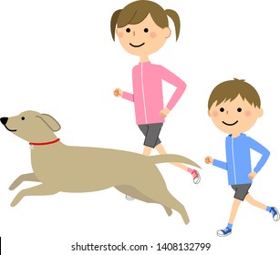 It is an illustration that children are running.
