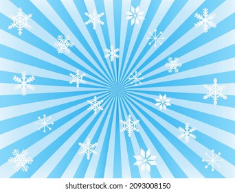 Es una ilustración que combina una línea de efecto y un copo de nieve.