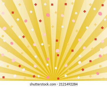 It is an illustration that combines effect lines, confetti and petals.