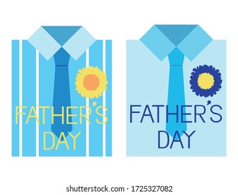 It is an illustration that combines a shirt, tie and flowers. An image of Father's Day.