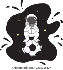 illustration that football is an entertainment that is enjoyed by everyone, even in outer space