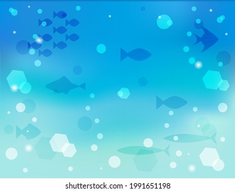 It is an illustration that imaged the inside of the sea.