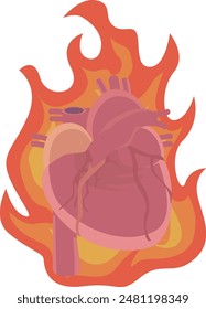 Illustration that makes your heart burn