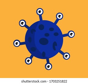 It is an illustration that represents a bacterium where it can be used as a disease such as the corona virus.