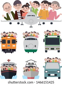 Illustration that rides with family