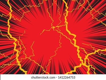 Illustration that shock is great with radiation and lightning