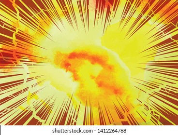 Illustration that shock is great with radiation and lightning