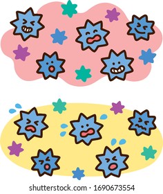 
Illustration that virus increases and decreases