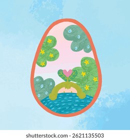 Illustration: There is a forest fairy living in the egg.