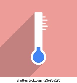 Illustration of thermometer. Flat style, EPS10.