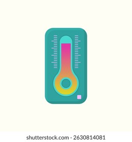 Ilustração de termômetro instrumento de medição de temperatura quente e fria vetor médico e meteorológico