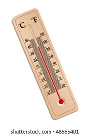 Illustration of a thermometer isolated on white background