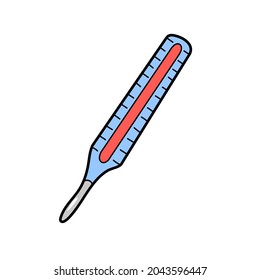 Illustration of thermometer isolated with white background perfect for icon, symbol, element, and ect.