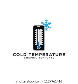 Illustration of thermometer logo design template vector