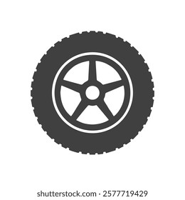 Illustration of a Thick Tire Suitable for Extreme Roads
