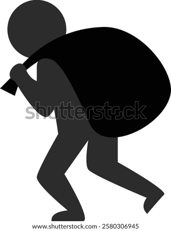 Illustration of a thief silhouette