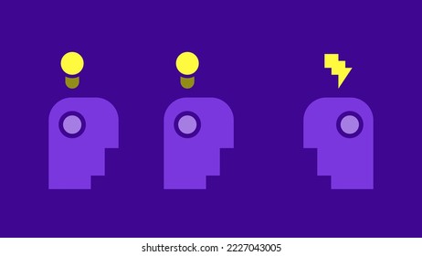 Illustration of thinking about energy solution.