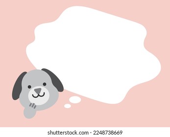 Illustration of a thinking dog