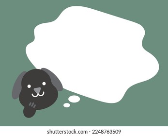 Illustration of a thinking dog