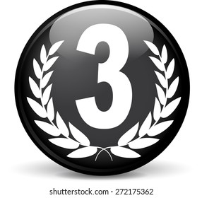 Illustration of third modern design black sphere icon