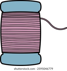 Illustration of thread used for sewing