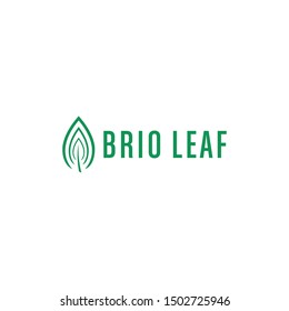 Illustration of three abstract leaves made elegant and clean logo design nature