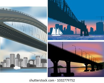 illustration with three bridge compositions
