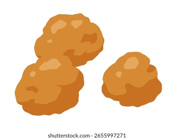 Ilustração de três frango frito