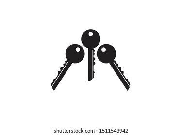 Illustration of three key icon