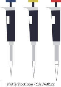Illustration of three kinds of micropipets